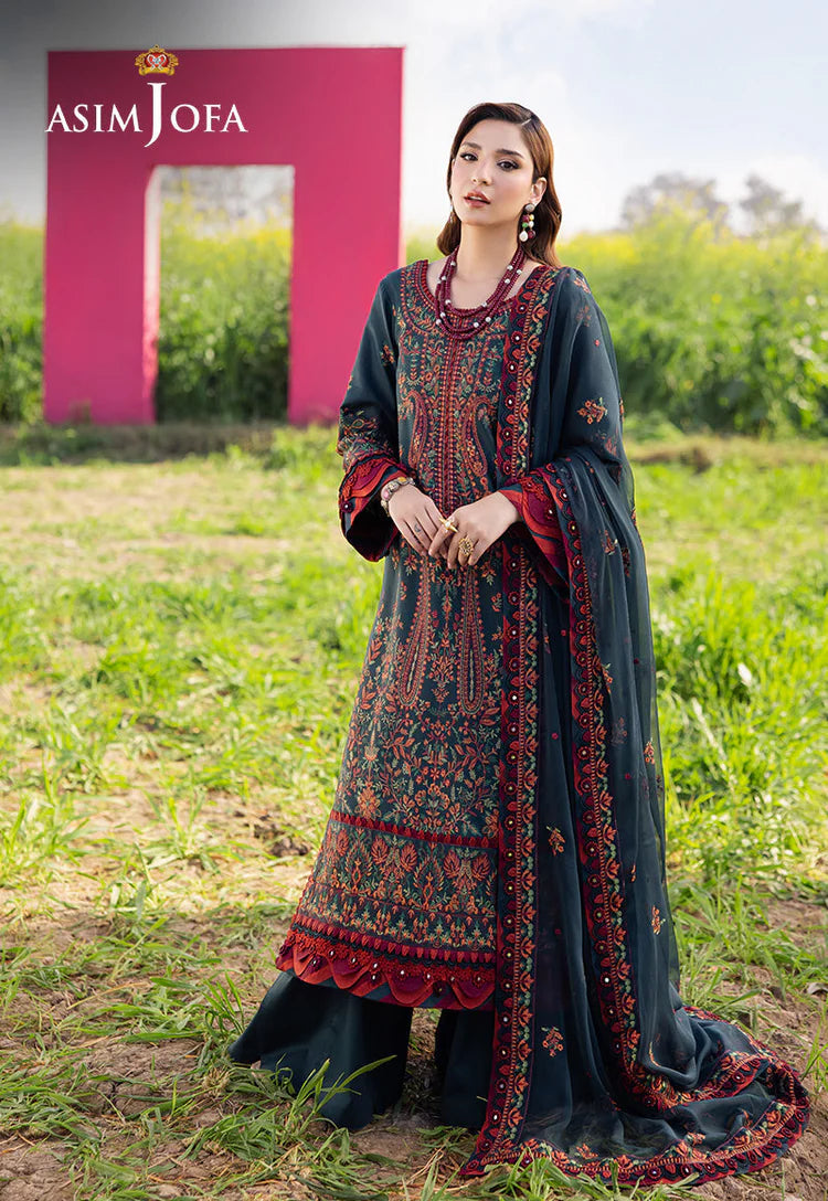 ASIM JOFA 3PC UNSTITCHED LAWN EMBROIDERED
