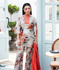 SAPPHIRE 3PC Printed Lawn Suit with Patch Work – Elegant Summer Collection