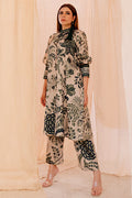 ANEELAS 3PC Printed Lawn Suit with Patch Work – Elegant Summer Collection