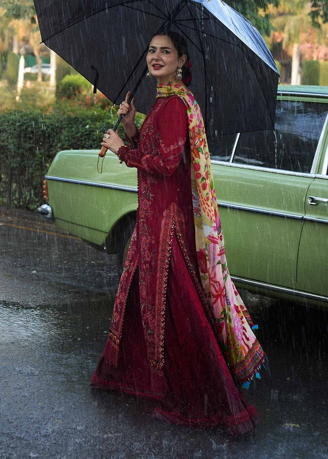 HUSSAIN REHAR 3PC LAWN UNSTITCHED EMBROIDERED 
Code:4019