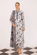 SOO KAMAL 3PC Printed Lawn Suit with Patch Work – Elegant Summer Collection