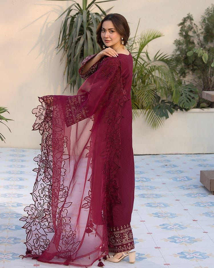 ZARA SHAHJAHAN LAWM EMBROIDERED UNSTITCHED CODE:1117
