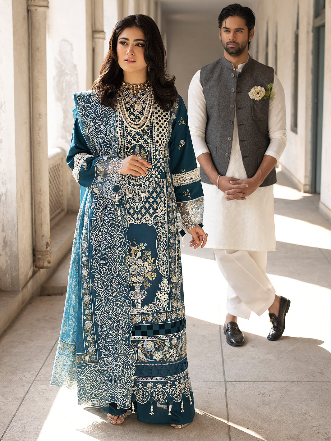 MAHNOOR | 3 PC LUXURY LAWN EMBROIDERED