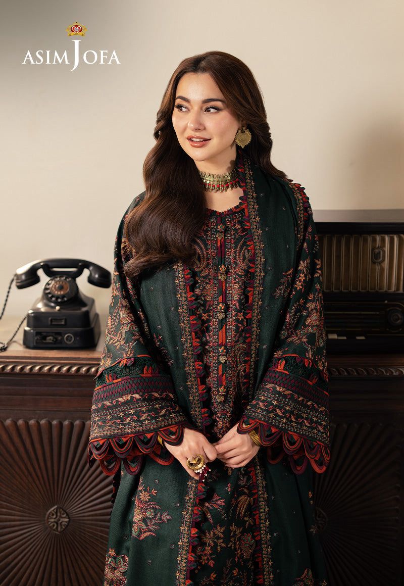 Asim jofa  3PC Embroidered Lawn Suit – Premium Summer Collection
