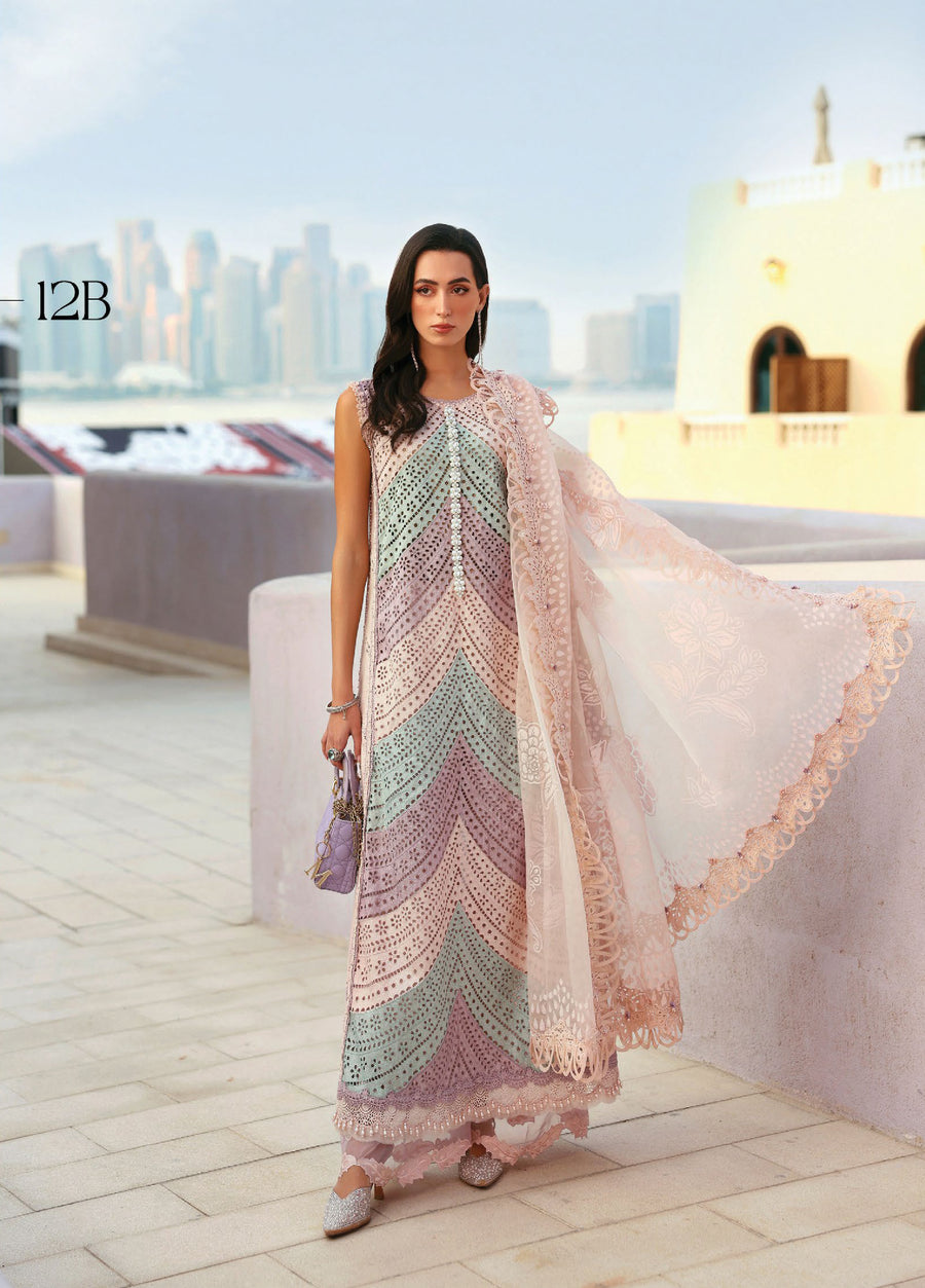 MARIA B 3PC UNSTITCHED LAWN EMBROIDERED CHICKENKARI