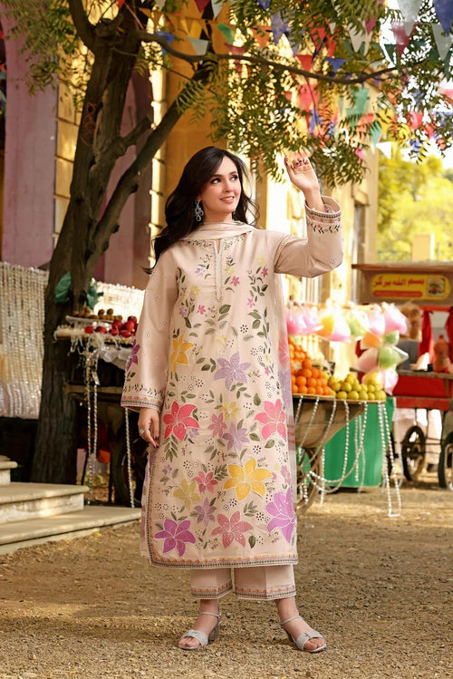 3PC ANEELA’S SKIN LUXURY LAWN'26 COLLECTION