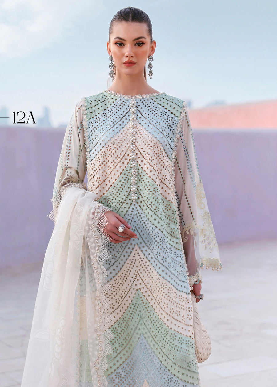 MARIA B 3PC UNSTITCHED LAWN EMBROIDERED CHICKENKARI
