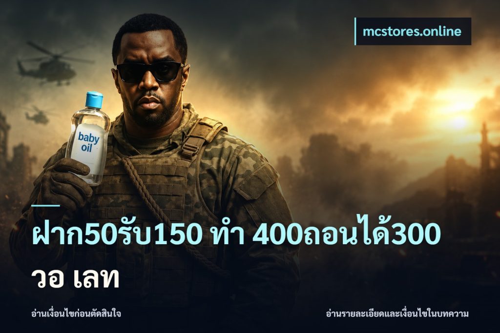 ฝาก50รับ150 ทํา 400ถอนได้300 วอ เลท