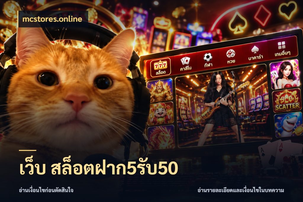 เว็บ สล็อตฝาก5รับ50 โปรยอดรับที่สายเกมสนใจ กับ mcstores.online