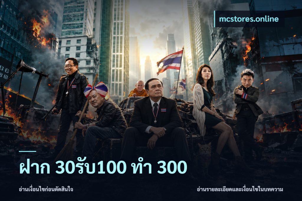 ฝาก 30รับ100 ทำ 300