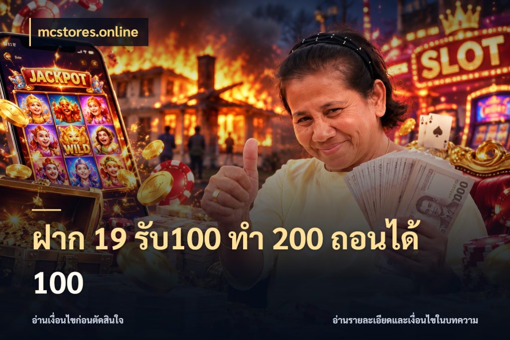 ฝาก 19 รับ100 ทำ 200 ถอนได้ 100 mcstores.online สนุกกับตัวเลือกโปรในสไตล์ของคุณ
