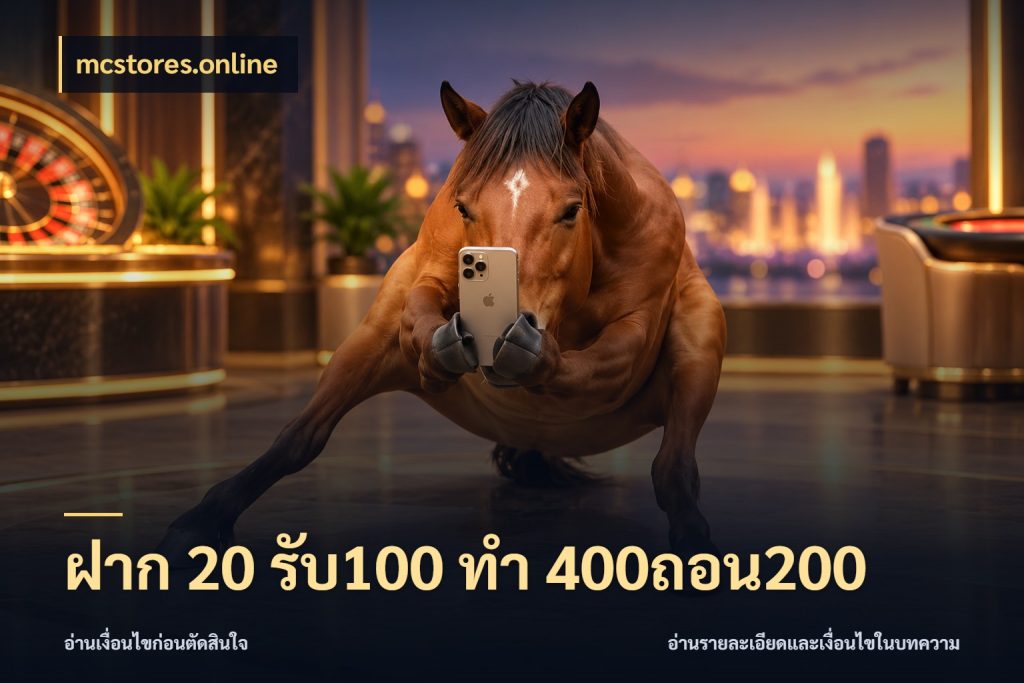 ฝาก 20 รับ100 ทํา 400ถอน200 เครดิตกับรูปแบบโปรที่ตรงใจ กับ mcstores.online