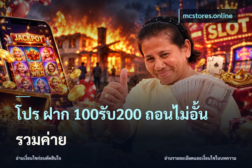 โปร ฝาก 100รับ200 ถอนไม่อั้น รวมค่าย