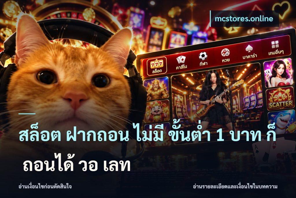 สล็อต ฝากถอน ไม่มี ขั้นต่ำ 1 บาท ก็ ถอนได้ วอ เลท