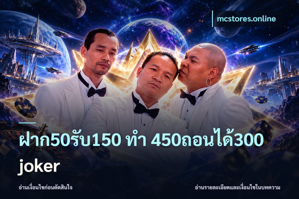 ฝาก50รับ150 ทํา 450ถอนได้300 joker