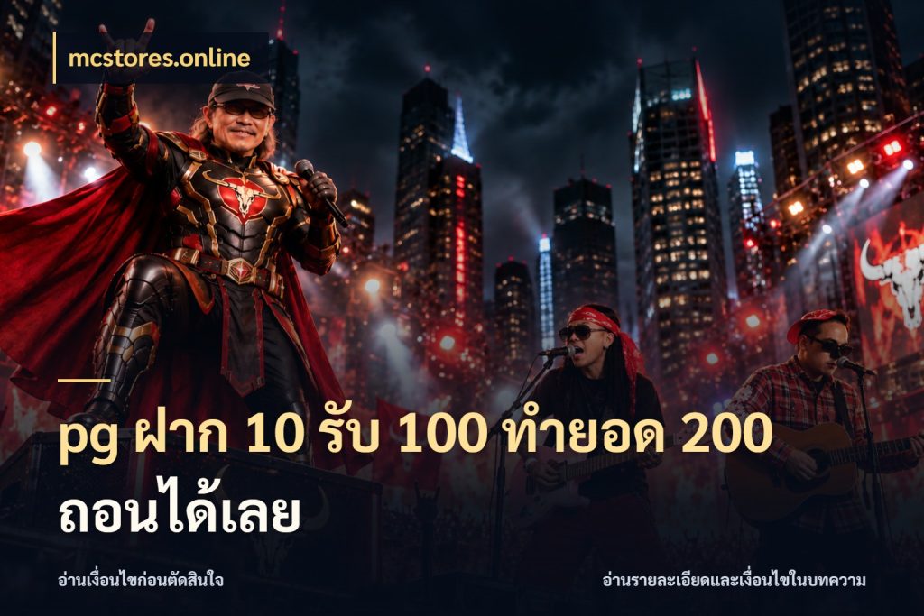 pg ฝาก 10 รับ 100 ทำยอด 200 ถอนได้เลย mcstores.online สนุกกับตัวเลือกโปรในสไตล์ของคุณ