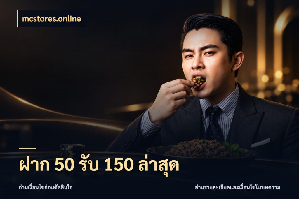 ฝาก 50 รับ 150 ล่าสุด โปรกับเกมที่ชอบเลือกให้ตรงสไตล์ สไตล์ mcstores.online