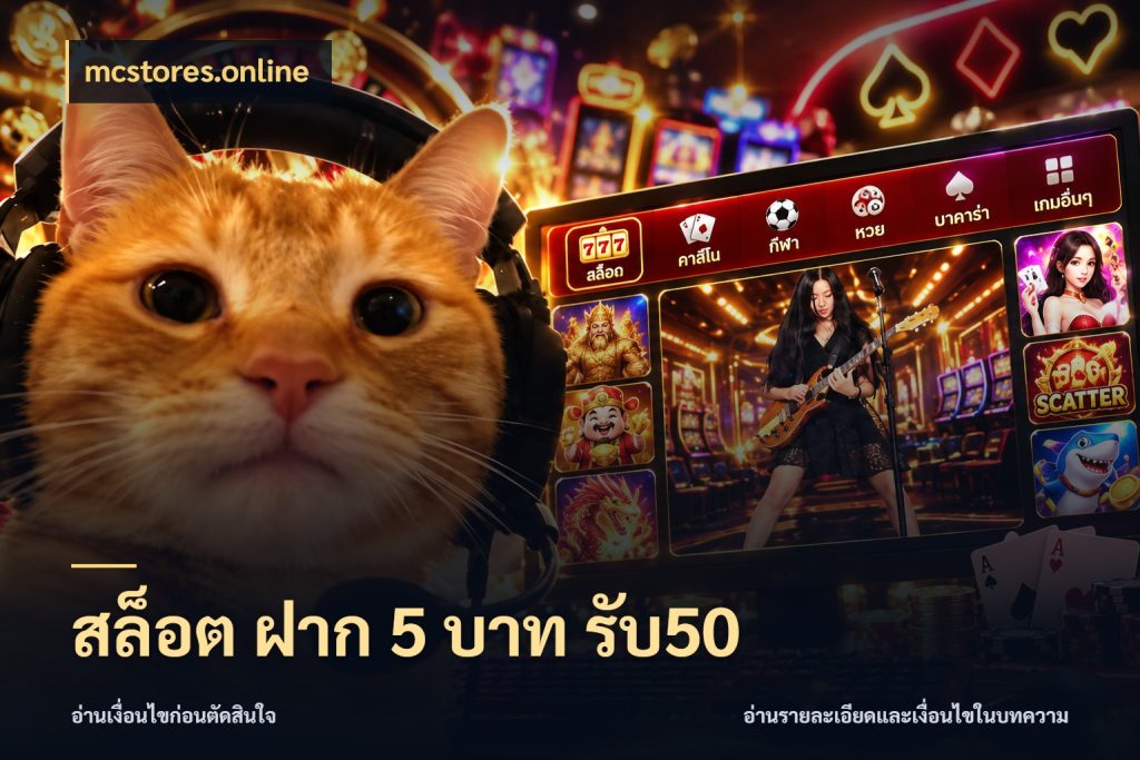 สล็อต ฝาก 5 บาท รับ50 เปิดมุมโปรให้เข้ากับเกมแนวโปรด กับ mcstores.online