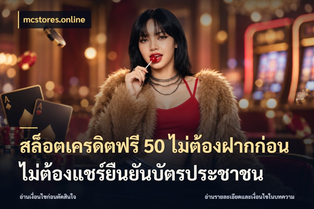 สล็อตเครดิตฟรี 50 ไม่ต้องฝากก่อนไม่ต้องแชร์ยืนยันบัตรประชาชน จากชื่อเครดิตฟรีสู่ความสนุกที่เข้าใจได้ กับ mcstores.online