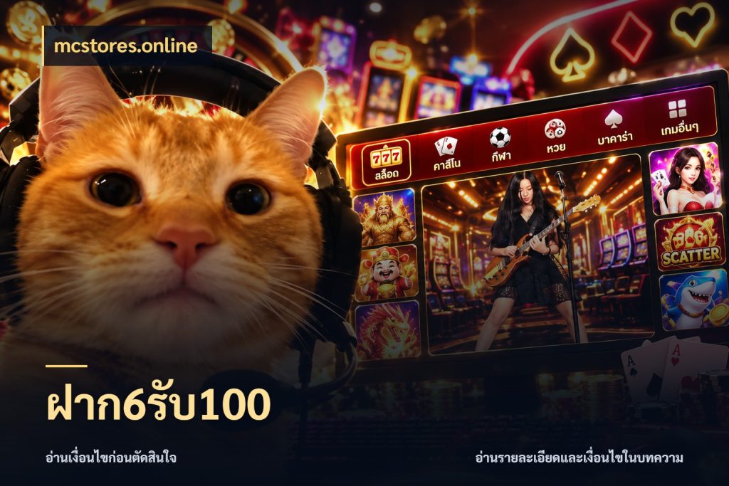 ฝาก6รับ100 ยอดฝากและยอดรับในมุมของคนชอบลุ้น สไตล์ mcstores.online