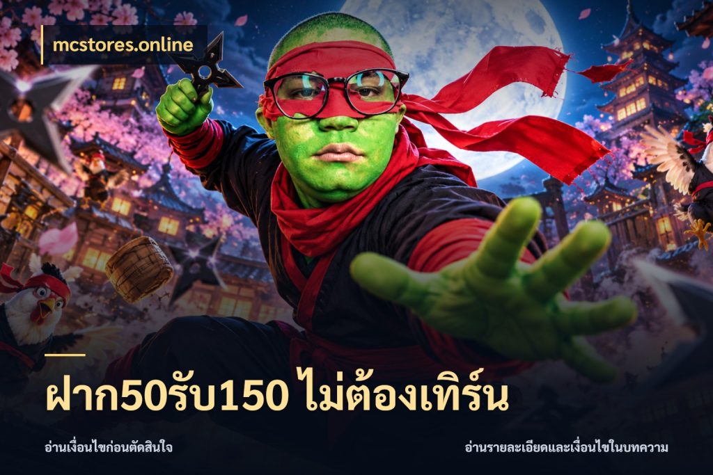 ฝาก50รับ150 ไม่ต้องเทิร์น mcstores.online โปรยอดรับที่สายเกมสนใจ