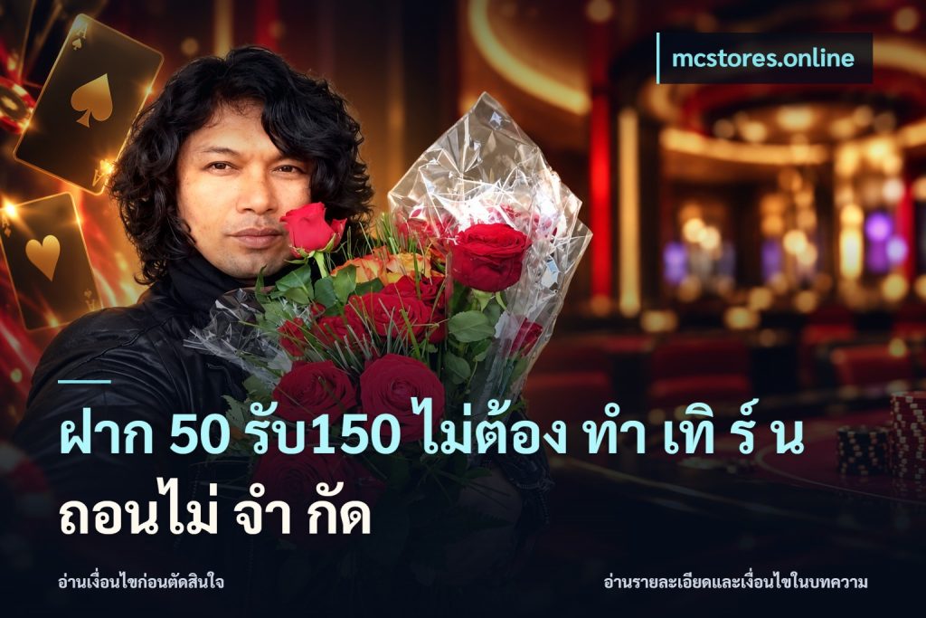 ฝาก 50 รับ150 ไม่ต้อง ทํา เทิ ร์ น ถอนไม่ จํา กัด