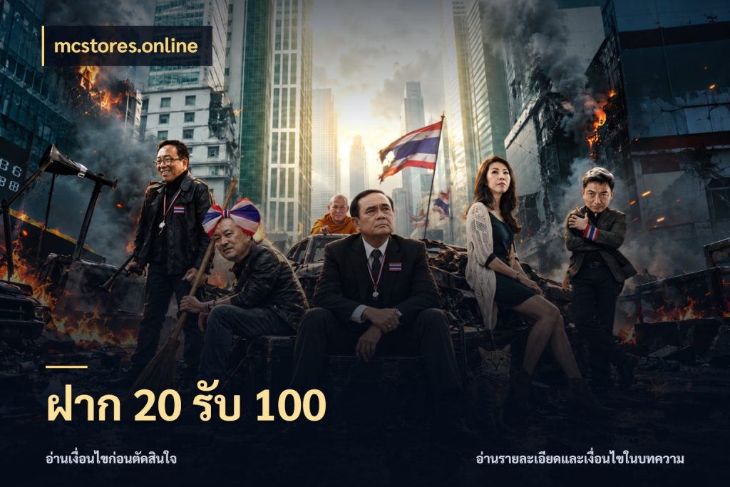 ฝาก 20 รับ 100 จับคู่โบนัสกับสไตล์เกมที่ชอบ สไตล์ mcstores.online