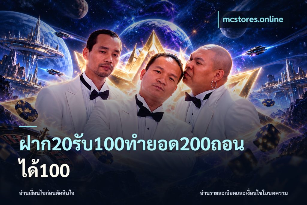 ฝาก20รับ100ทํายอด200ถอนได้100