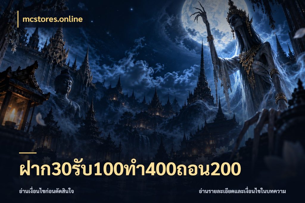 ฝาก30รับ100ทํา400ถอน200 mcstores.online โปรยอดรับที่สายเกมสนใจ