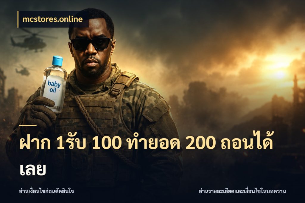 ฝาก 1รับ 100 ทํายอด 200 ถอนได้เลย สนุกกับตัวเลือกโปรในสไตล์ของคุณ กับ mcstores.online