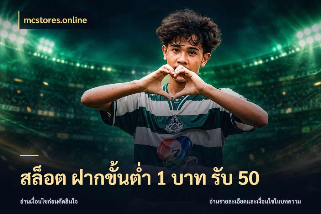 สล็อต ฝากขั้นต่ำ 1 บาท รับ 50 mcstores.online จับคู่โบนัสกับสไตล์เกมที่ชอบ
