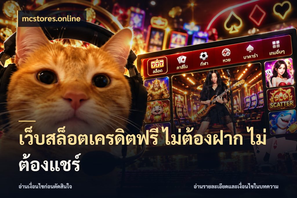 เว็บสล็อตเครดิตฟรี ไม่ต้องฝาก ไม่ต้องแชร์ เครดิตแต่ละรูปแบบมีมุมไหนให้ดู กับ mcstores.online