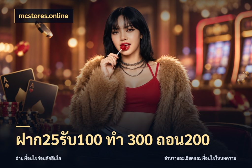 ฝาก25รับ100 ทํา 300 ถอน200 จับประเด็นยอดรับก่อนเลือกความสนุก สไตล์ mcstores.online