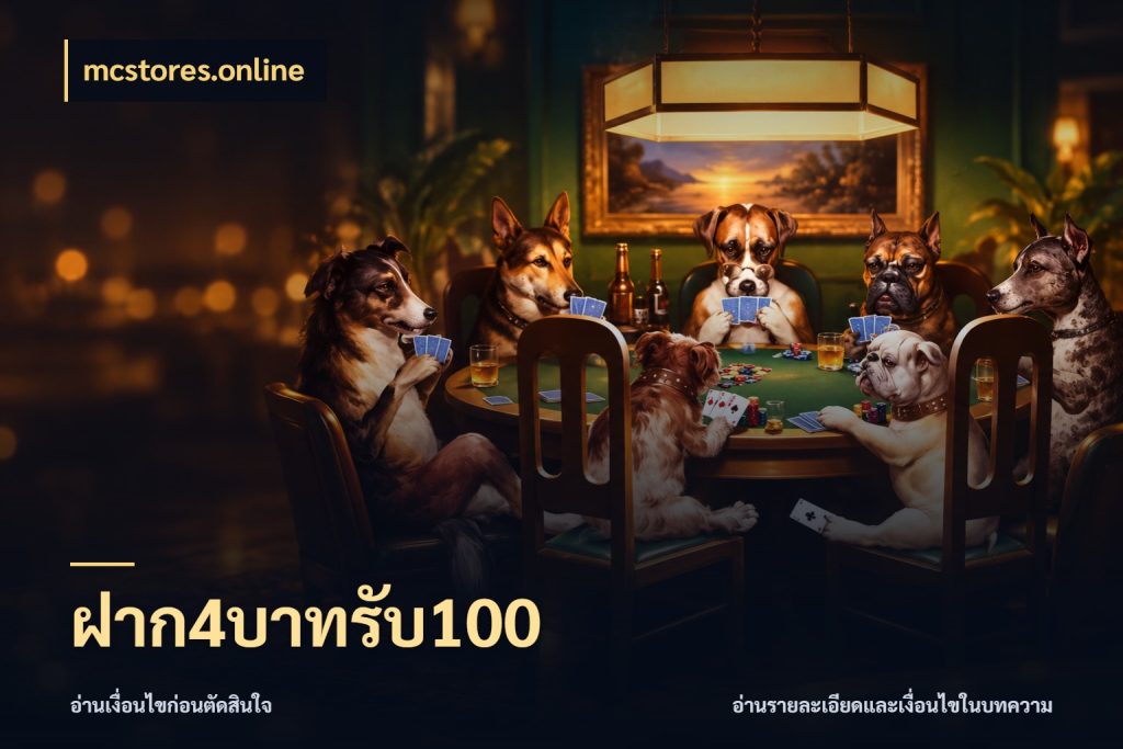 ฝาก4บาทรับ100 ยอดฝากและยอดรับในมุมของคนชอบลุ้น กับ mcstores.online