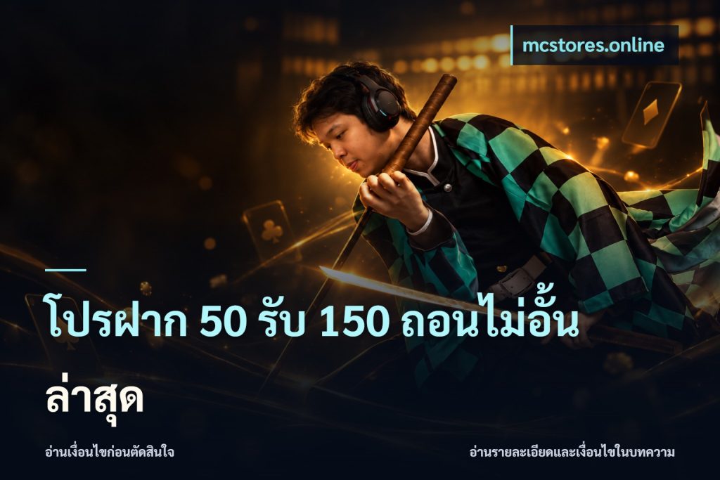 โปรฝาก 50 รับ 150 ถอนไม่อั้นล่าสุด