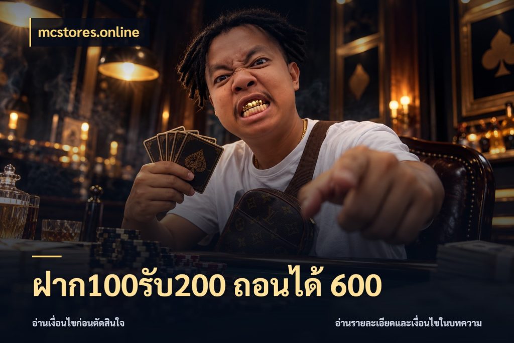 ฝาก100รับ200 ถอนได้ 600 mcstores.online สายโบนัสเลือกจังหวะสนุกได้อย่างไร