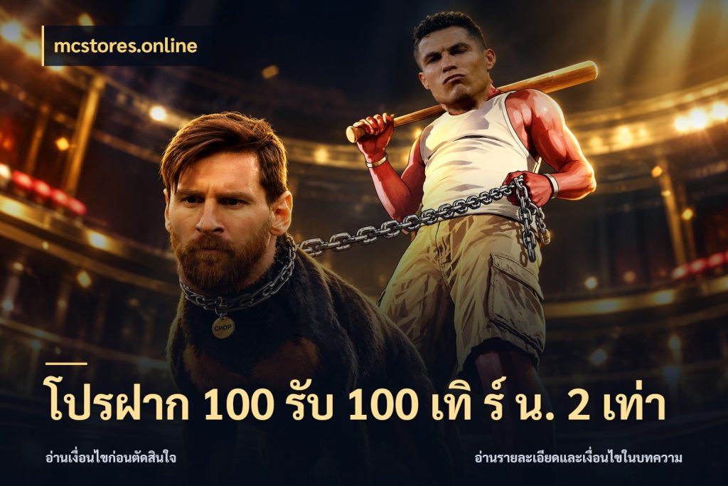 โปรฝาก 100 รับ 100 เทิ ร์ น. 2 เท่า จับคู่โบนัสกับสไตล์เกมที่ชอบ กับ mcstores.online