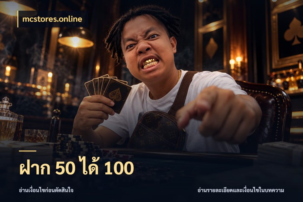 ฝาก 50 ได้ 100 mcstores.online โปรยอดรับที่สายเกมสนใจ