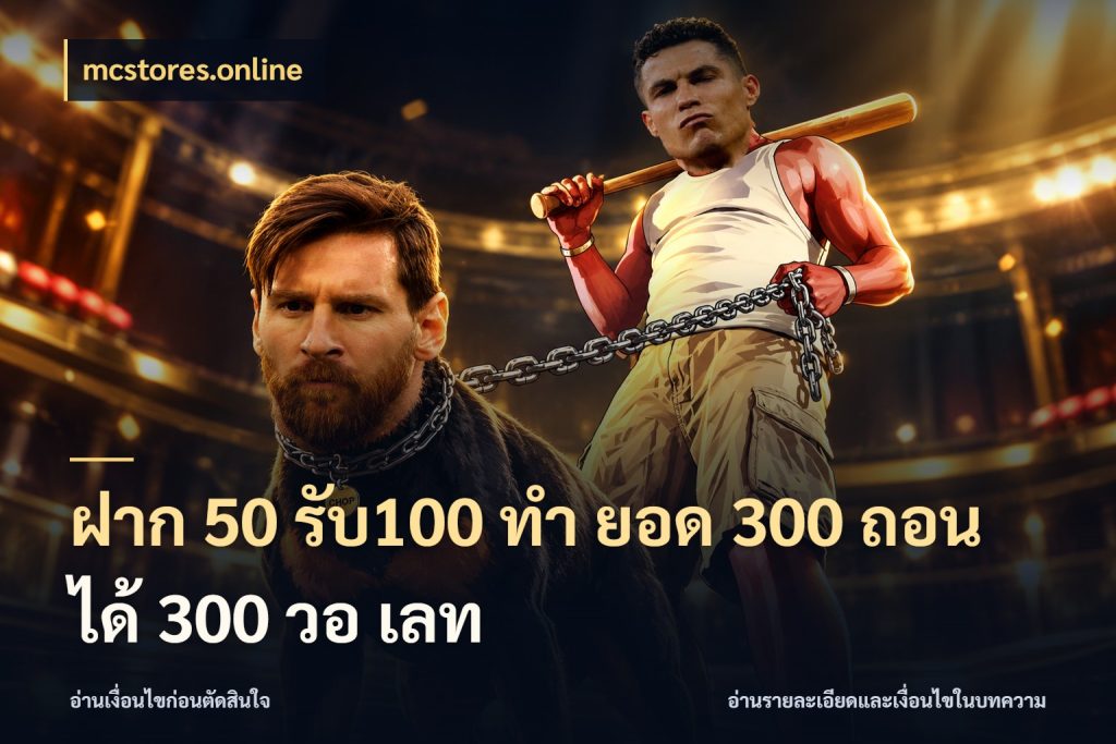 ฝาก 50 รับ100 ทํา ยอด 300 ถอนได้ 300 วอ เลท ยอดฝากและยอดรับในมุมของคนชอบลุ้น สไตล์ mcstores.online