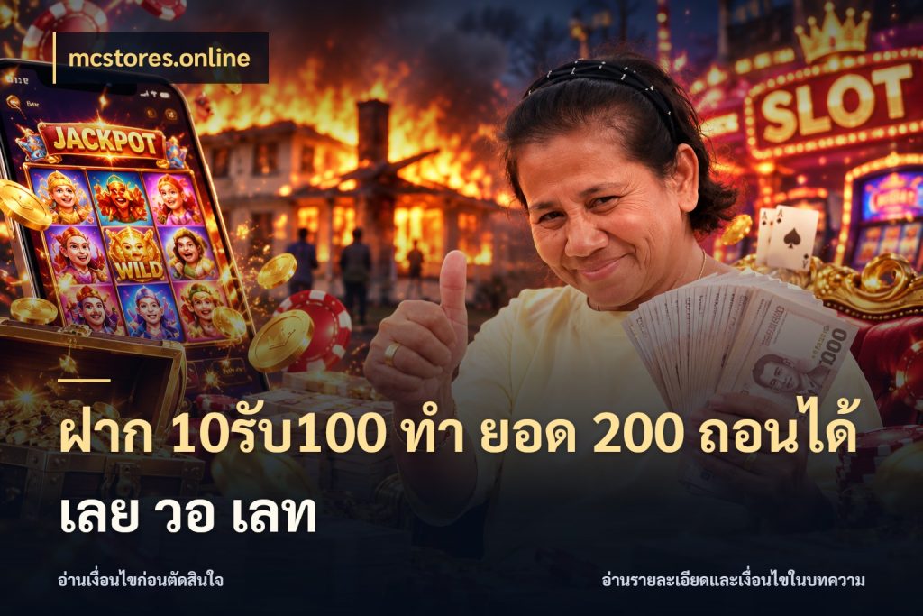 ฝาก 10รับ100 ทํา ยอด 200 ถอนได้เลย วอ เลท จุดเด่นของเครดิตที่คนชอบเกมอยากรู้ กับ mcstores.online