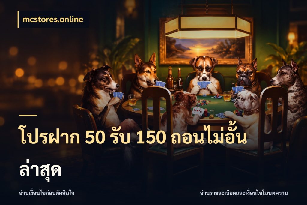 โปรฝาก 50 รับ 150 ถอนไม่อั้น ล่าสุด จุดเด่นของเครดิตที่คนชอบเกมอยากรู้ สไตล์ mcstores.online