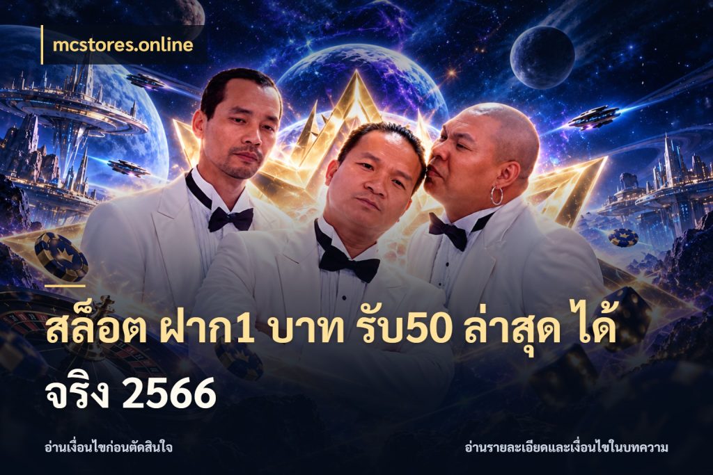 สล็อต ฝาก1 บาท รับ50 ล่าสุด ได้ จริง 2566 เครดิตกับรูปแบบโปรที่ตรงใจ สไตล์ mcstores.online