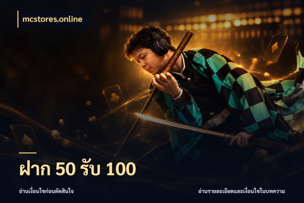 ฝาก 50 รับ 100 โปรกับเกมที่ชอบเลือกให้ตรงสไตล์ สไตล์ mcstores.online