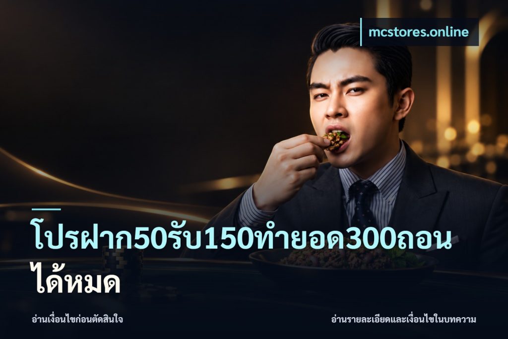 โปรฝาก50รับ150ทํายอด300ถอนได้หมด