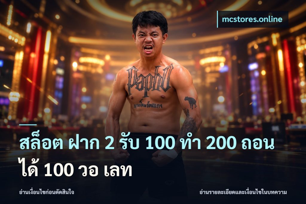 สล็อต ฝาก 2 รับ 100 ทํา 200 ถอนได้ 100 วอ เลท