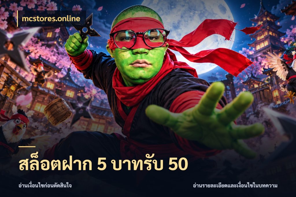 สล็อตฝาก 5 บาทรับ 50 เครดิตกับรูปแบบโปรที่ตรงใจ สไตล์ mcstores.online
