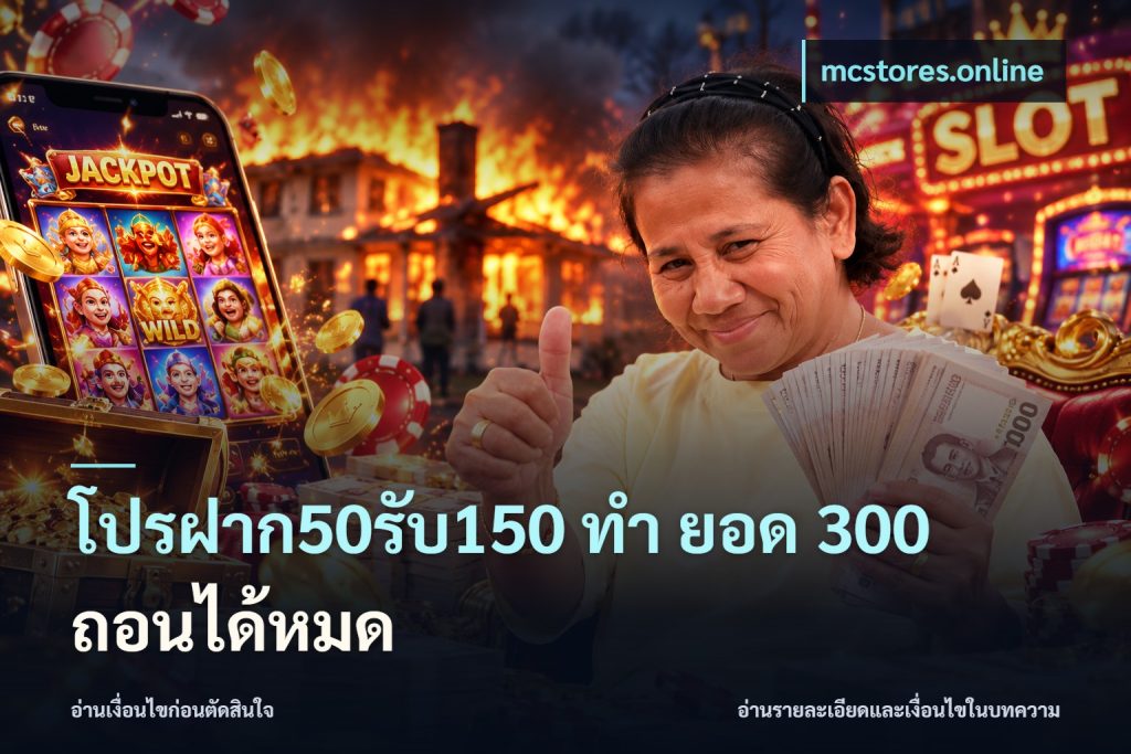 โปรฝาก50รับ150 ทํา ยอด 300 ถอนได้หมด