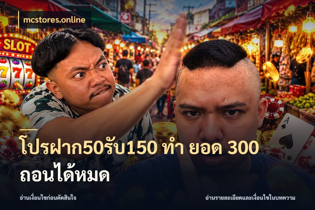 โปรฝาก50รับ150 ทํา ยอด 300 ถอนได้หมด ยอดฝากและยอดรับในมุมของคนชอบลุ้น สไตล์ mcstores.online