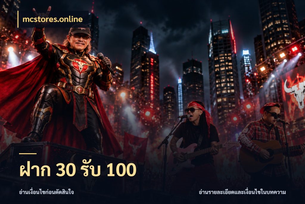 ฝาก 30 รับ 100 เครดิตกับรูปแบบโปรที่ตรงใจ ในมุม mcstores.online