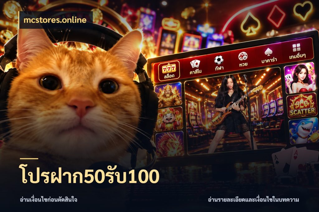 โปรฝาก50รับ100 เปิดมุมโปรให้เข้ากับเกมแนวโปรด ในมุม mcstores.online